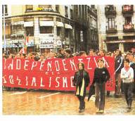 Independentziaren aldeko manifestazioa, Donostian.<br><br>